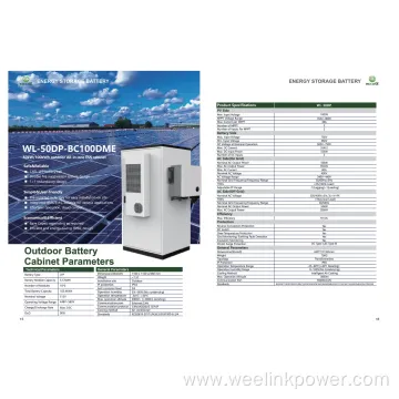 50kw/100kwh Outdoor Ess Power Battery Cabinet